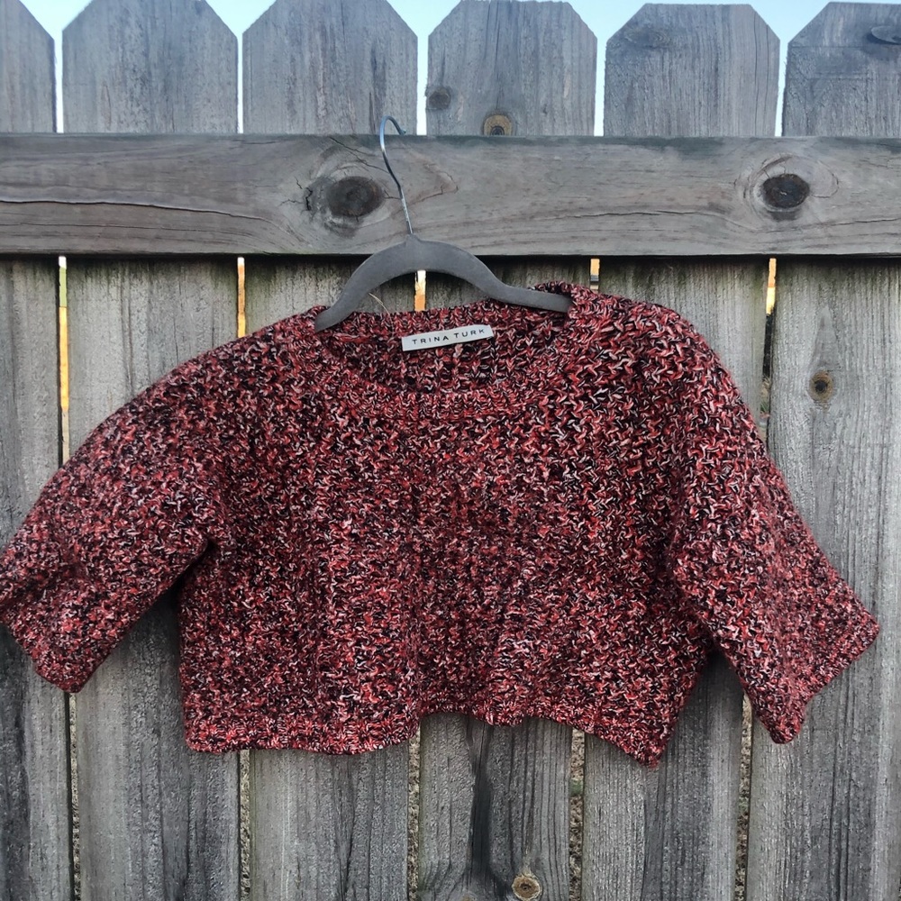 Trina Turk wool crop sweater